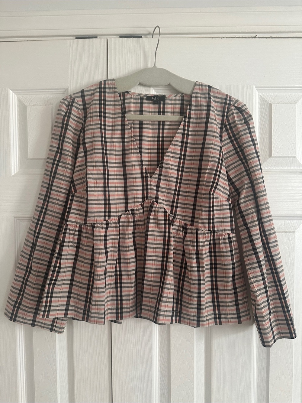 Rails red black and cream top